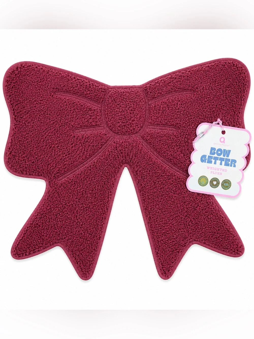 Weighted Plush Bow Pillow